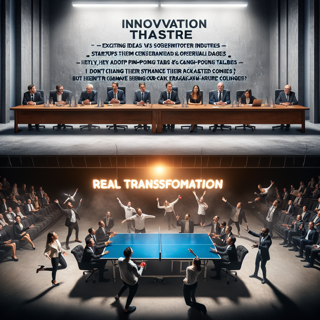 Innovation Theater vs. Real Transformation: How Regulated Industries Imitate Startups Without Changing Their Core