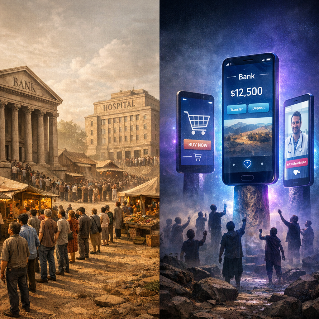 When the tribe chooses its totem: silent sacrifices among banks, shops, and digital hospitals